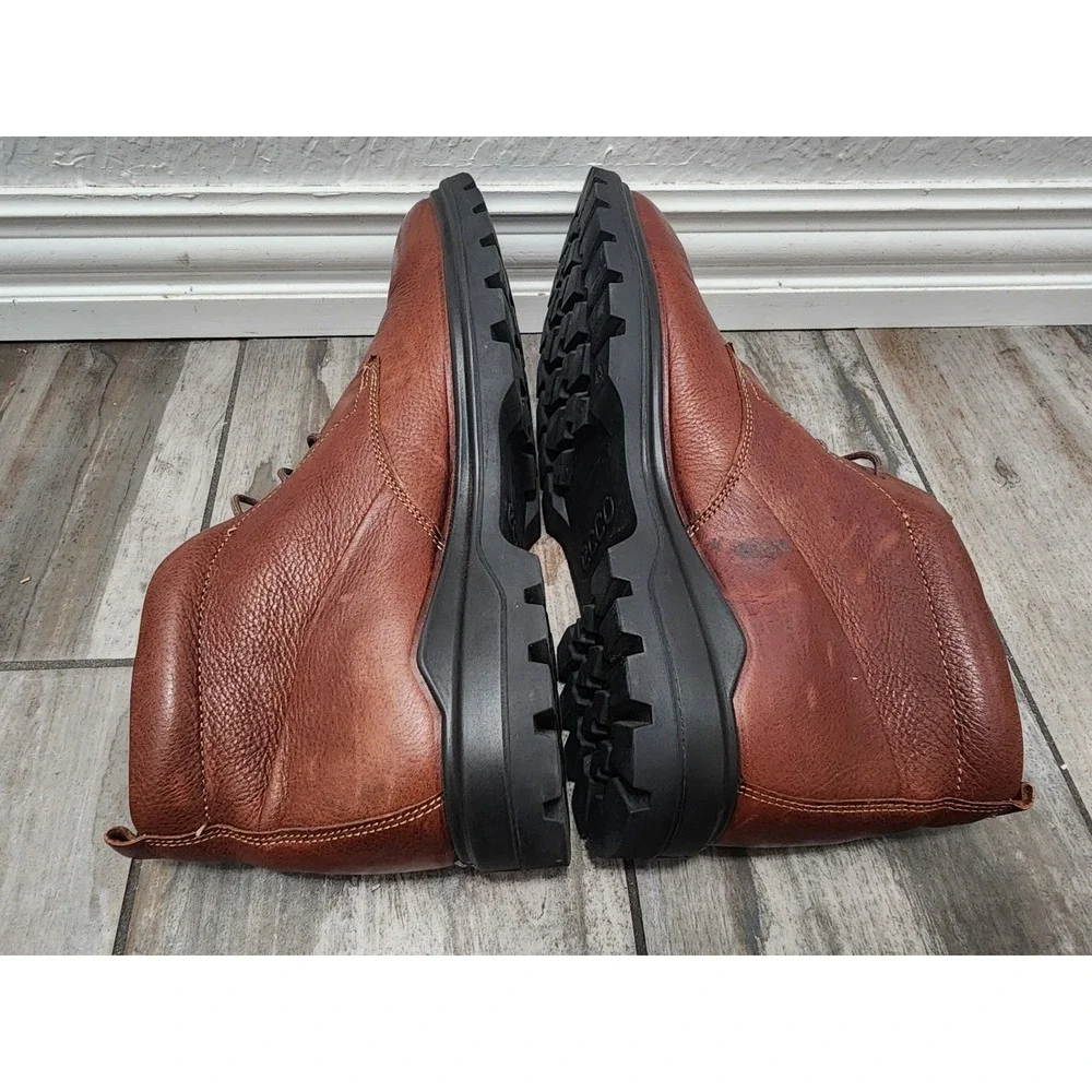 ECCO Citytray Avant M Whisky Brown Leather Shoes SIZE 9/9.5